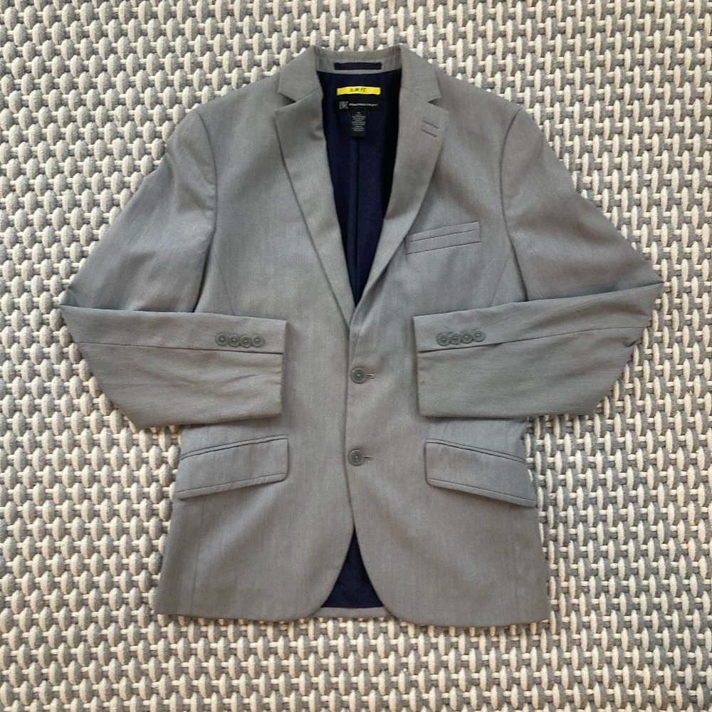 Men's Slim-Fit Gray Solid Suit Jacket and Pants, Created for Macy's